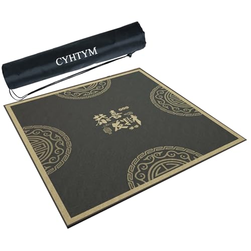 CYHTYM Graue quadratische Mahjong-Matte, geeignet für Esstische und Tischspiele(Gray2,60CM/23.6") von CYHTYM