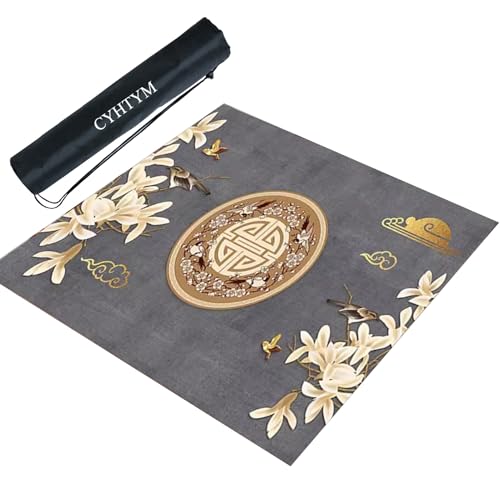 CYHTYM Graue quadratische Mahjong-Matte, geeignet für Poker, Spielsteine(85cm/33.4") von CYHTYM
