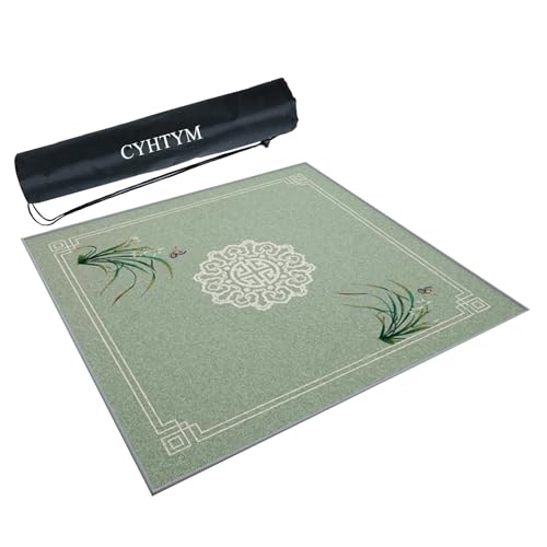 CYHTYM Große, weiche, quadratische Mahjong-Matte mit Aufbewahrungstasche, geeignet für Esstische(60CM/23.6") von CYHTYM