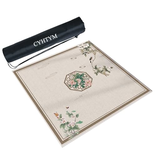 CYHTYM Große Mahjong-Matte mit Gummirückseite, Dicke, stumme Tischdecke, Tischdecke für Mahjong-Poker und Kachelspiel(120cm/47.2") von CYHTYM