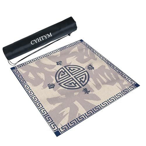 CYHTYM Große Mahjong-Matte mit Gummirückseite, rutschfeste und geräuschreduzierende Tischdecke, Tischdecke für Mahjong-Poker und Kachelspiel(90CM/35.4") von CYHTYM