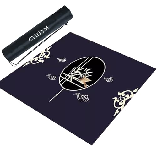 CYHTYM Große Mahjong-Matte mit schwarzer Aufbewahrungstasche, geeignet für Schutz des Schreibtischs und für Spielen(110cm/39.3") von CYHTYM