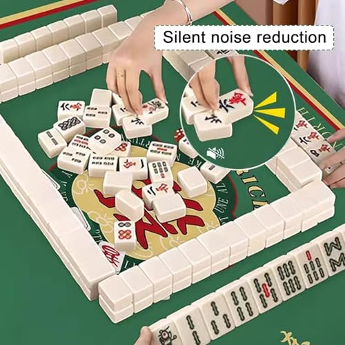 CYHTYM Große Mahjong-Matte mit schwarzer Tragetasche, Rutschfester und verschleißfester Tischdecke ﻿(60CM/23.6") von CYHTYM