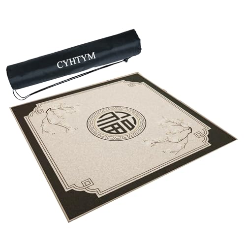 CYHTYM Große quadratische Mahjong-Matte, rutschfeste, geräuschreduzierende Tischmatte, waschbar(70CM/27.5") von CYHTYM
