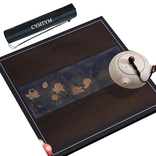 CYHTYM Große quadratische Mahjong-Matte im chinesischen Stil, geeignet für Teetische, Esstische und Tischspiele(Brown2,140cm/55.1") von CYHTYM