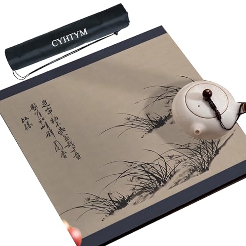 CYHTYM Große quadratische wasserabsorbierende, rutschfeste und geräuschreduzierende Mahjong-Matte, Tischmatte im chinesischen Stil(95cm/37.4") von CYHTYM