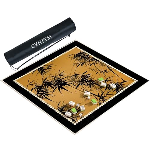 CYHTYM Großes Mahjong-Tischset im chinesischen Stil mit Geräuschunterdrückung, Desktop-Spiele und Overlays(140cm/55.1") von CYHTYM