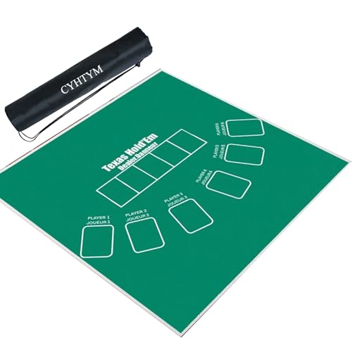 CYHTYM Grüne, leise quadratische Mahjong-Matte, geeignet für Desktop-Spiele(95cm/37.4") von CYHTYM