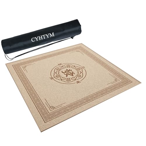 CYHTYM Mahjong-Matte im chinesischen Stil, geeignet für Poker- und Brettspielmatten(Brown2,140cm/55.1") von CYHTYM