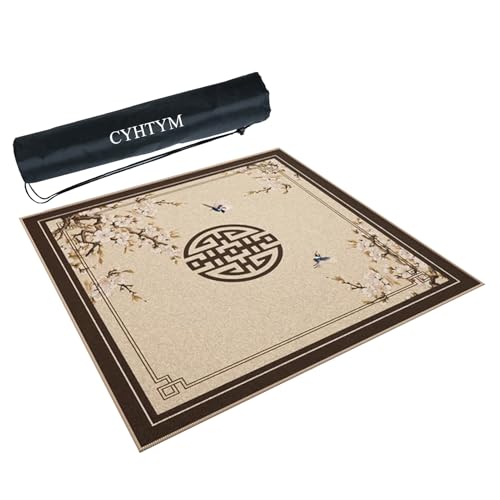 CYHTYM Mahjong-Matte im chinesischen Stil, geeignet für Poker- und Brettspielmatten(Brown3,60CM/23.6") von CYHTYM