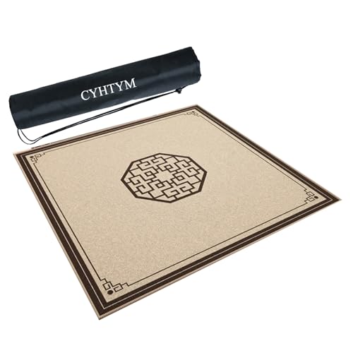 CYHTYM Mahjong-Matte im chinesischen Stil, geeignet für Poker- und Brettspielmatten(Brown4,140cm/55.1") von CYHTYM
