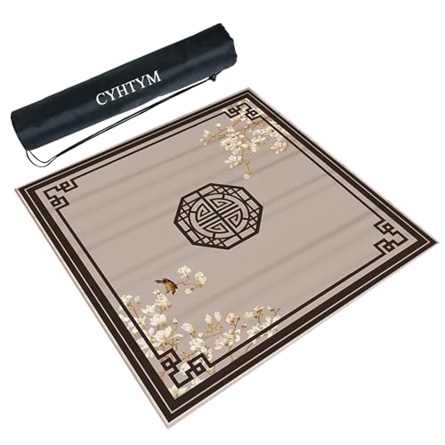 CYHTYM Mahjong-Matte im chinesischen Stil, großes quadratisches, Dickes und weiches Tischkissen(Brown3,100CM/39.3") von CYHTYM