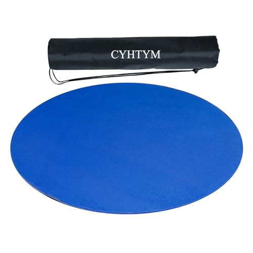 CYHTYM Mahjong-Matte in Volltonfarbe mit Aufbewahrungstasche, geeignet für den Schreibtisch und für Tragen im Freien(Blue,140cm/55.1") von CYHTYM