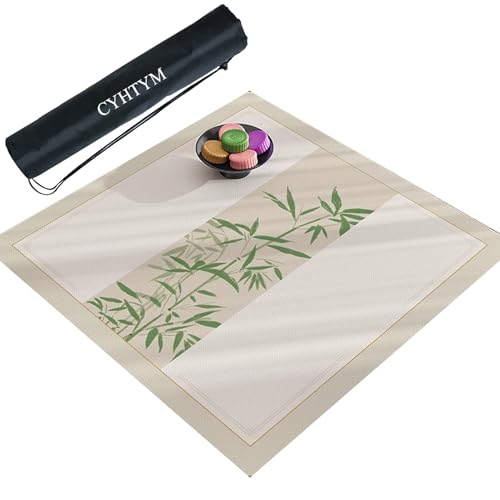CYHTYM Mahjong-Matte mit Bambusmuster, geeignet für Esstische und Tischspiele(Beige2,100CM/39.3") von CYHTYM