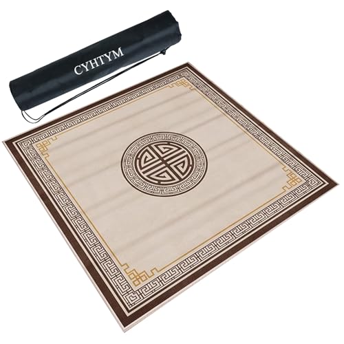 CYHTYM Mahjong-Matte zur Geräuschreduzierung und Schalldämmung, waschbare Spieltischmatte(Brown2,100CM/39.3") von CYHTYM