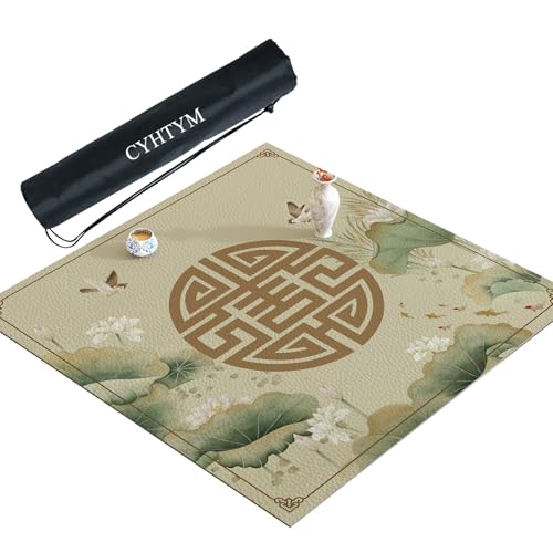 CYHTYM Neue chinesische Mahjong-Matte, rutschfest, geräuschreduzierend und ölbeständig(Green,120cm/47.2") von CYHTYM