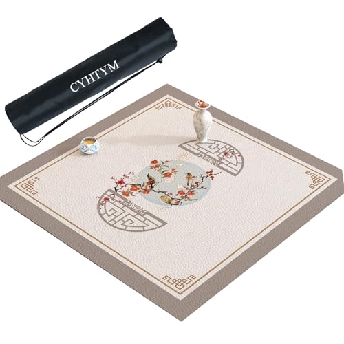 CYHTYM Neue chinesische Mahjong-Matte, verdicktes großes weiches Tischkissen(Gray,95cm/37.4") von CYHTYM
