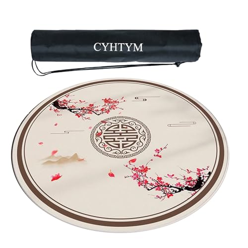 CYHTYM Neue runde Mahjong-Matte im chinesischen Stil, geeignet für Esstische, automatische Mahjong-Tische(140cm/55.1") von CYHTYM