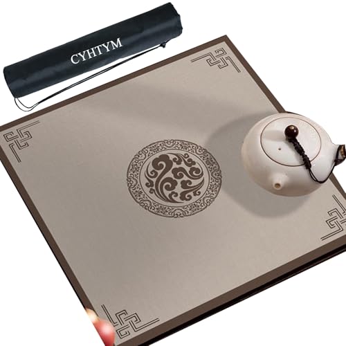CYHTYM Quadratische, leise Mahjong-Matte im chinesischen Stil, rutschfeste Unterseite aus Gummi, wärmeisolierende und geräuschreduzierende Tischmatte(85cm/33.4") von CYHTYM