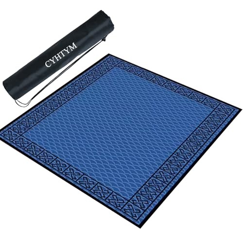CYHTYM Quadratische, weiche Mahjong-Matte, waschbare, geräuschreduzierende, rutschfeste Tischmatte(80CM/31.5") von CYHTYM