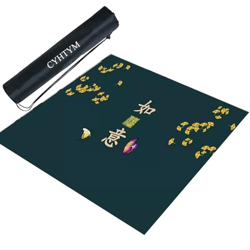 CYHTYM Quadratische Mahjong-Matte im chinesischen Stil, verdickter Dämpfer, rutschfest und geräuschdicht(85cm/33.4") von CYHTYM