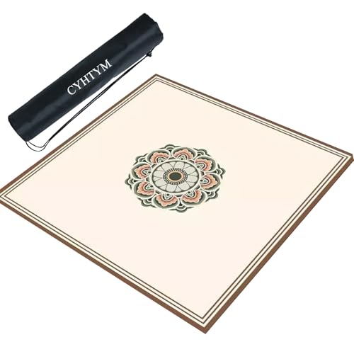 CYHTYM Quadratische Mahjong-Matte im chinesischen Stil, verwendet für Esstische, Couchtische, Spielmatten(60CM/23.6") von CYHTYM