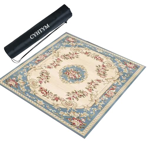 CYHTYM Quadratische Mahjong-Matte im europäischen Stil, große Dicke Spielkarten, Pokerspielmatte(60CM/23.6") von CYHTYM