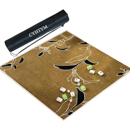 CYHTYM Verdickte, geräuscharme und rutschfeste Mahjong-Tischmatte, geeignet für Poker und Schachbrett(90CM/35.4") von CYHTYM