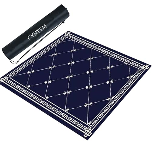 CYHTYM Weiche quadratische Mahjong-Matte mit schwarzer Aufbewahrungstasche, Schutzpolster für den Schreibtisch(90CM/35.4") von CYHTYM