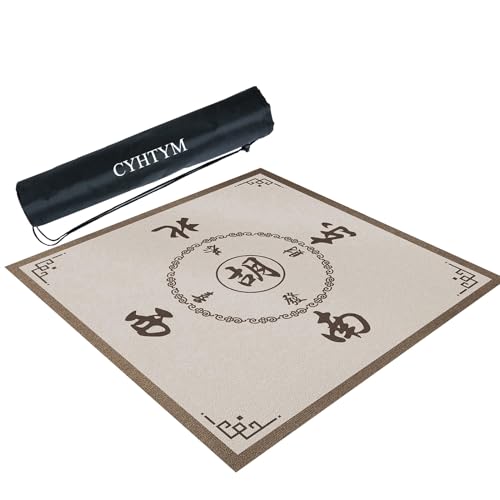 CYHTYM Zuschneidbare Mahjong-Matte, Schreibtisch-Abdeckmatte mit Ausrichtung(Gray1,100CM/39.3") von CYHTYM