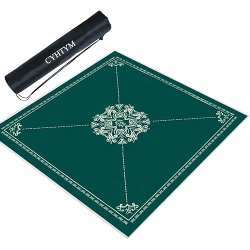 CYHTYM rutschfeste, leise Mahjong-Matte, quadratische, waschbare Tischmatte(60CM/23.6") von CYHTYM