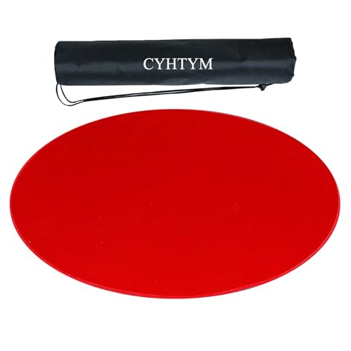CYHTYM rutschfeste und geräuschreduzierende Mahjong-Matte, große Schreibtischauflagen, für Tischspiele(Red,60CM/23.6") von CYHTYM