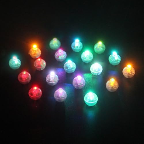 CYIOU 100 Stück Led Ballons Runde Bunte Blinkende Party Licht Luftballons mit Licht Hochzeit Mini Led Licht Geeignet für Geburtstag Halloween Dekoration Beleuchtung Karneval Bar Klub Dekoration von CYIOU
