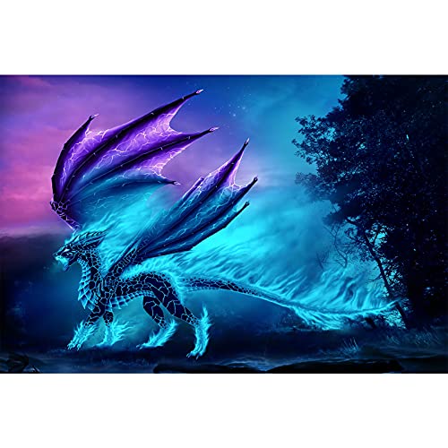 WACYDSD Puzzle 1000 Teile Drache In Den Bergen Klassische Puzzle Erwachsene Puzzle DIY Kit Holzspielzeug Einzigartiges Geschenk Moderne Wohnkultur von WACYDSD