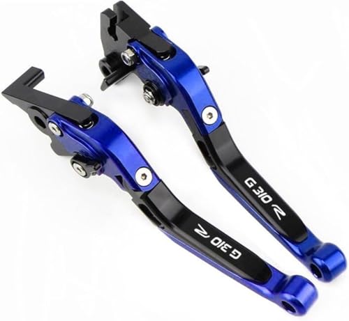 Kupplungsbremshebel Motorrad Trommelbremsen Motorrad CNC verstellbare Bremskupplungshebel Griff Hebelzubehör für B&MW for G310R 2017-2021 Reservoirhebel, professionell(blau) von CYLCLNB