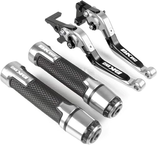 Kupplungsbremshebel Motorradgriff Motorrad faltbare ausziehbare Bremskupplungshebel Lenkgriff für Suzuki for B-King 2008-2012 Lenkgriff,Motorradbremskupplung(Silber) von CYLCLNB