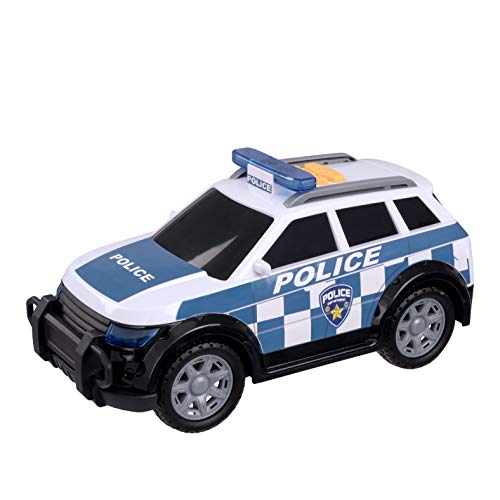 CYPBRANDS 1416836 Polizeiauto mit Licht und Sounds Teamsterz Policía Autos, schwarz von CYPBRANDS