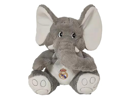 CyP Brands, Real Madrid, Plüschfigur, Elefant, 25 cm, Grau, offizielles Produkt von CYPBRANDS