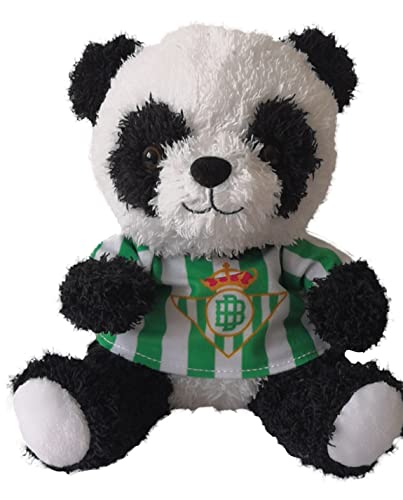 Real Betis Balompié-Bär, Plüschtier, Spielzeug, Bär mit T-Shirt, Fußball, Weiß und Schwarz, offizielles Produkt (CyP Brands) von CYPBRANDS