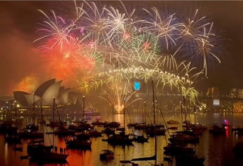 1000 Pcs, Bridge Fireworks, Colorful Jigsaw Art Puzzle, Kinder's Spielzeugs Educational Spiels Posters FX526PV von CYQFEZ