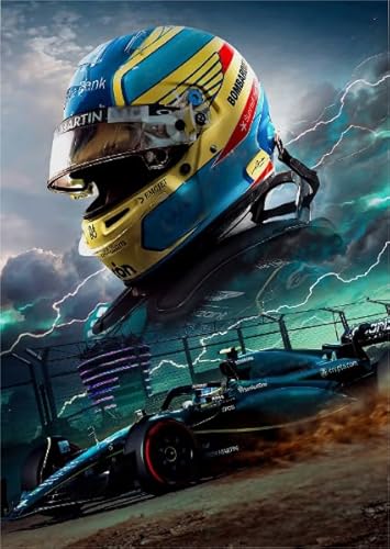 1000 Stück - Fernandos Alonsos F1 - Art Jigsaw Puzzle - Erwachsene Familie'S Educational Spielzeugs Posters Wall Art Gifts FX39PV von CYQFEZ