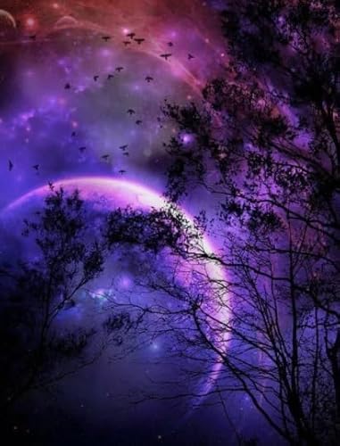 1000 Stück Rätsel, Night Sky and Moons, Color Abstract Art Jigsaw, Erwachsene Spielzeugs Stress Relief Spiel Posters FX420PV von CYQFEZ
