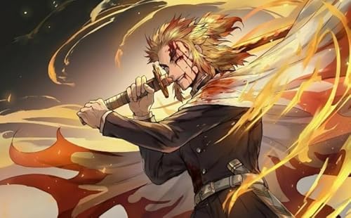 1000 Teile - Colour Puzzle - Classic Japanese Anime Demons Rengokus Kyoujurou Plakate - Für Personalisiertes Puzzle-Spielzeug Für Kinder Und Erwachsene Gifts Sq23Zy CYQFEZ von CYQFEZ