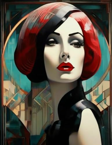 1000 Teile Puzzle - Abstract Art Woman Poster - Buntes Puzzle -Gedächtnis Kognition Spiel - Erwachsene Challenge Game Kq172Zp von CYQFEZ