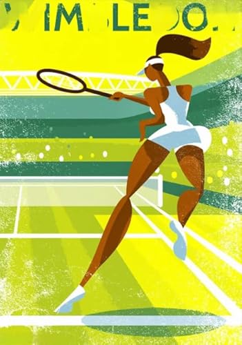 1000 Teile Puzzle - Tennis Illustrations Poster - Für Heim-Dekoration - Ältere Menschen Gedächtnis Kognition Spiele Gifts Sq48Zy CYQFEZ von CYQFEZ