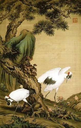 1000 Teile Puzzles - Chinese Gongbi Painting Cranes - Für Wand Kunst Dekoration - Erwachsene Challenge Game - Ältere Menschen Gedächtnis Kognition Spiele Gifts Sq154Zy CYQFEZ von CYQFEZ