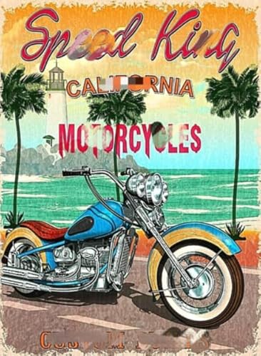 Ältere Menschen Gedächtnis Kognition Spiele - Puzzle 1000 Teile - Retro Motoss Racings Poster - Buntes Unregelmäßiges Puzzle - Familie Spaß Herausforderung Spielzeug Gifts Sq220Zy CYQFEZ von CYQFEZ