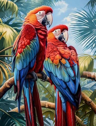 Animal Parrots, Rätsel 1000 Stück, Colourful Abstract Jigsaw, Fun Spiel Spielzeug Educational Spiel for Erwachsene Posters FX349PV von CYQFEZ