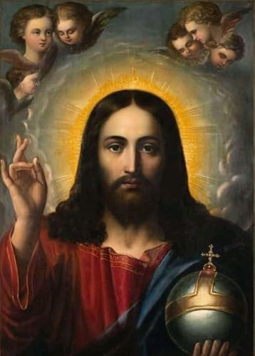 CYQFEZ 1000 Stück Puzzle,Jesus Oil Painting ，Adult Personalisiertes Challenge-Spielzeug Gifts,Elderly Gedächtnis- Und Wahrnehmungs Spiele,Yz449Wz von CYQFEZ