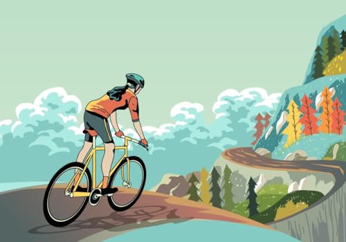 CYQFEZ 1000 Stück Puzzle ， Cyclings Tours De Francess Poster,Für Stressabbau-Spiel Für Erwachsene, Kunstbild ，Familie Stressabbau Spiele Ky193Zp von CYQFEZ